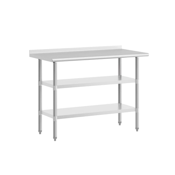 Flash Furniture Stainless Steel Work Table, 36inH x 48inW x 24inD, Silver