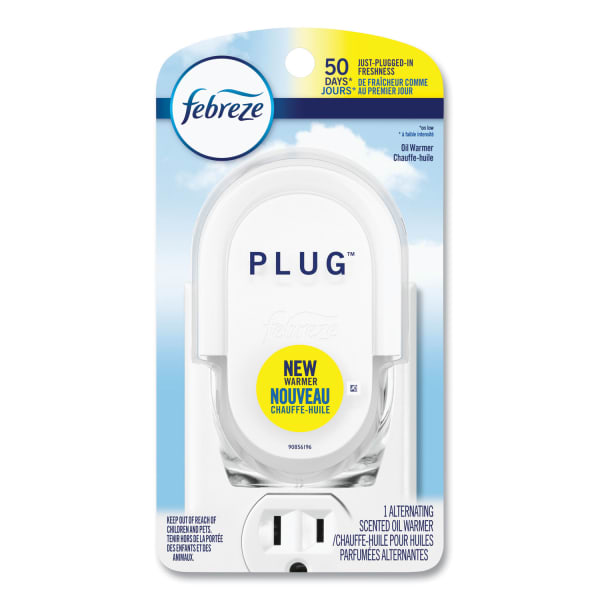 Febreze PLUG Air Freshener Warmer, 2.5in x 3in x 4in, Off White, 4/Carton