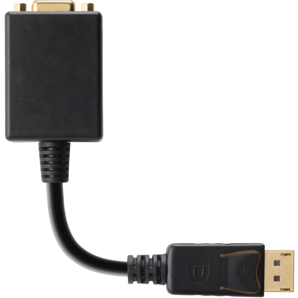 Belkin DisplayPort to VGA Adapter, HD-15, DP M to VGA F - display adapter - 6in DisplayPort/VGA Video Cable for Video Device, Monitor, Projector, TV, HDTV - First End: 1 x DisplayPort Digital Audio/Video - Male - Second End: 1 x 15-pin HD-15