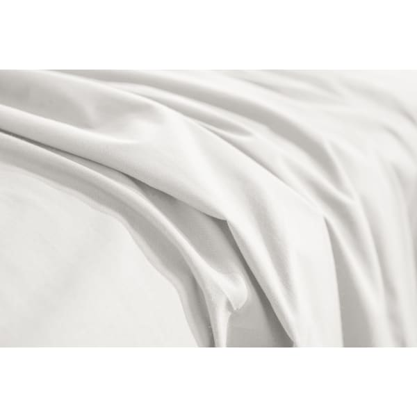 23 Threads Flat Sheet, Micropoly, Ctrl+Z Technology, White, Queen, Case of 24