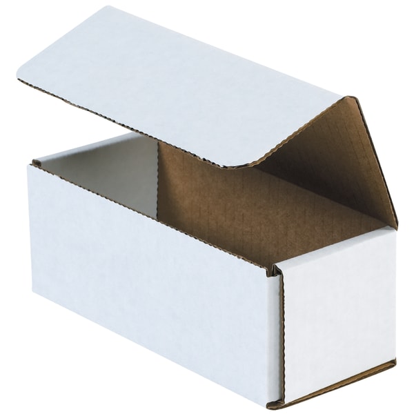 Partners Brand Corrugated Mailers 9in x 6in x 3in, White, Bundle of 50