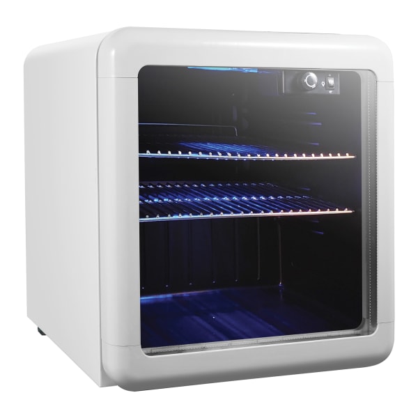 Magic Chef 1.7 Cu. Ft. Retro Beverage Cooler, 19-5/16inH x 17-1/2inW x 19inD, White