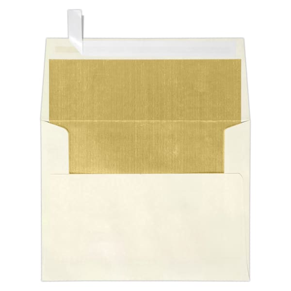 LUX Invitation Envelopes, A2, Peel & Press Closure, Gold/Natural, Pack Of 250