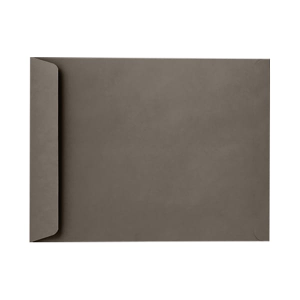 LUX Open-End 9in x 12in Envelopes, Peel & Press Closure, Smoke Gray, Pack Of 50