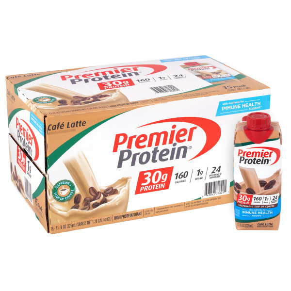 Premier Protein Cafe Latte Shakes, 11 Oz, Total Qty 15