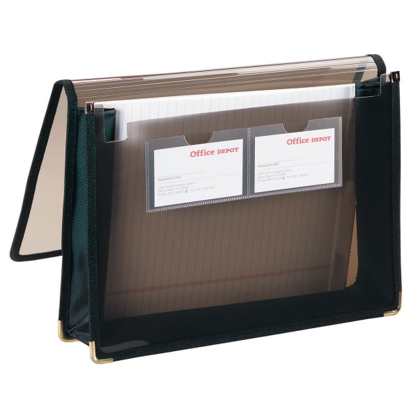 Office Depot Brand Poly Extra Deep Document Wallet, 1 Pocket, 3-1/2in Expansion, 8-1/2in x 11in, Letter Size, Transparent Smoke