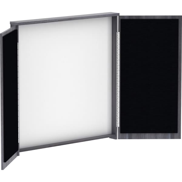 Lorell Dry-Erase Whiteboard Presentation Cabinet, 47-5/16inH x 47-5/16inW x 4-13/16inD, Gray
