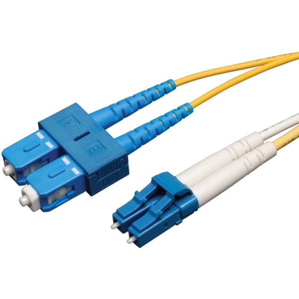 Eaton Tripp Lite Series Duplex Singlemode 9/125 Fiber Patch Cable (LC/SC), 2M (6 ft.) - Patch cable - LC single-mode (M) to SC single-mode (M) - 2 m - fiber optic - duplex - 9 / 125 micron - riser - yellow