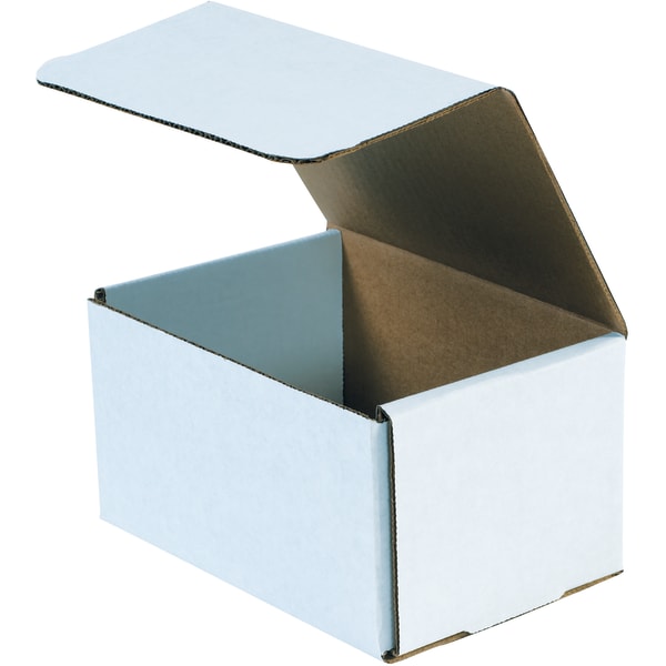 Partners Brand 12in Corrugated Mailers, 6inH x 9inW x 12inD, White, Pack Of 50