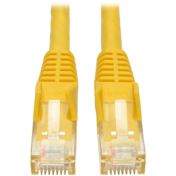 Eaton Tripp Lite Series Cat6 Gigabit Snagless Molded (UTP) Ethernet Cable (RJ45 M/M), PoE, Yellow, 5 ft. (1.52 m) - N201005YW