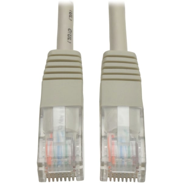 Eaton Tripp Lite Series Cat5e 350 MHz Molded (UTP) Ethernet Cable (RJ45 M/M), PoE - Gray, 15 ft. (4.57 m) - N002015GY