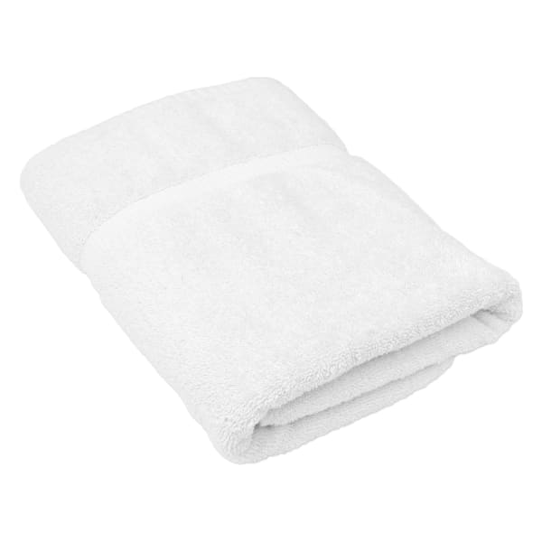Spa and Comfort Bath Towels, 27in x 54in, White, Pack Of 12 Towels