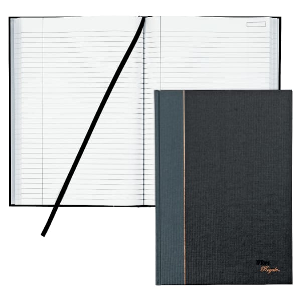 TOPS Royale Casebound Notebook, 8 1/4in x 11 3/4in, Legal Ruled, 96 Sheets, Gray
