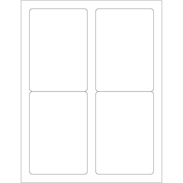 Tape Logic Inkjet/Laser Labels, LL119, Rectangle, 3 1/2in x 5in, White, Case Of 400