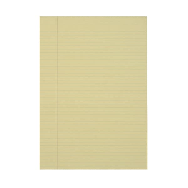 Glued Writing Pads By SKILCRAFT, 8 1/2in x 14in, Yellow, Legal Ruled Both Sides, Pack Of 12 (AbilityOne 7530-01-124-7632)