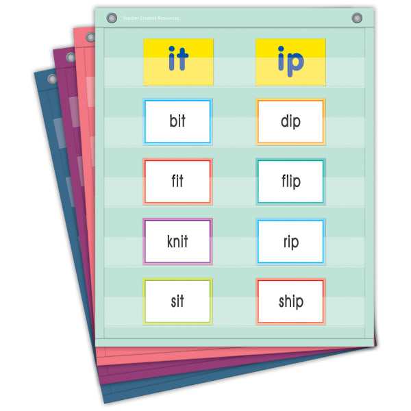 Teacher Created Resources Oh Happy Day Magnetic Mini Pocket Charts, 14in x 17in, Set Of 4