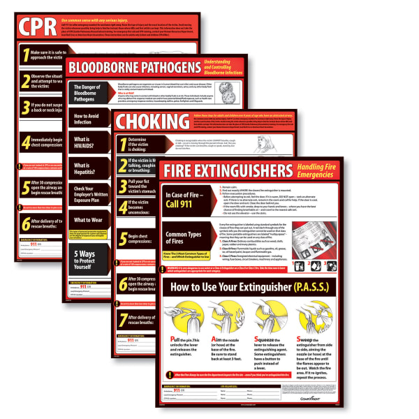 ComplyRight Lifesaving Poster Set, 18in x 24in