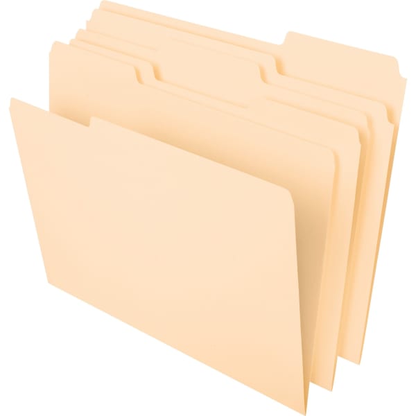 Pendaflex 1/3 Tab Cut Letter Expanding File - 8 1/2in x 11in - 3/4in Expansion - Assorted Tab Position - Manila - 50 / Box