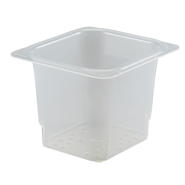Cambro Translucent GN 1/6 Colander Pans, 5inH x 6-3/8inW x 5inD, Pack Of 6 Colanders