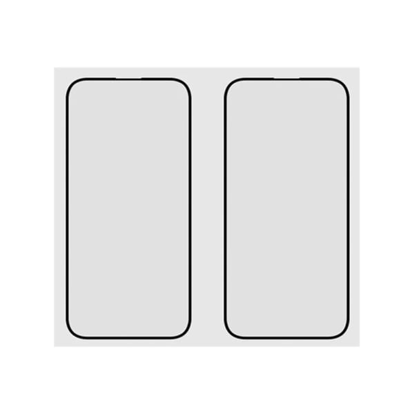 Peel - Screen protector for cellular phone - 3D - glass - frame color black (pack of 2) - for Apple iPhone 16 Pro Max