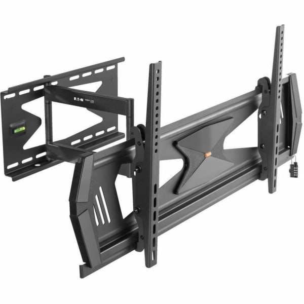 Eaton Tripp Lite Series Heavy-Duty Full-Motion Security TV Wall Mount for 37in to 80in, Flat or Curved, UL Certified - Bracket - for LCD TV - steel - black - screen size: 37in-80in - wall-mountable