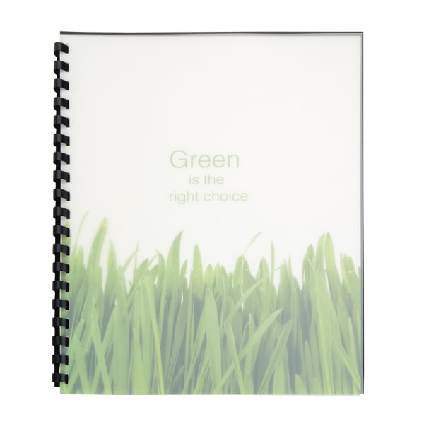 GBC 100% Recycled Poly Binding Covers, 8 1/2in x 11in, Frost, Pack Of 25
