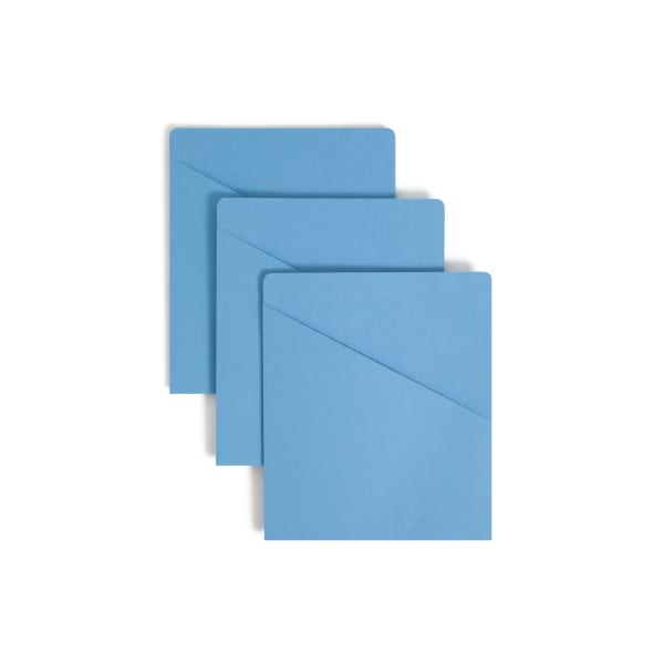 Smead Slash File Jackets Convenience Pack, 9 1/2in x 11 3/4in, Blue, Pack Of 25