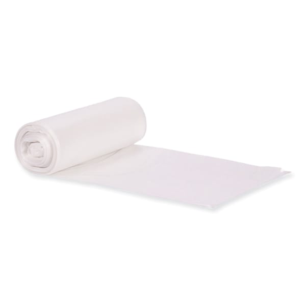 Heritage Eco Blend Max Can Liners, 60 gal, 0.8 mil, 38in x 58in, Clear, 20 Bags/Roll, 5 Rolls/Carton