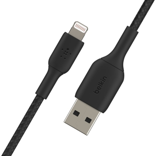 Belkin Lightning-To-USB-A Braided Cable, 3.3ft, Black