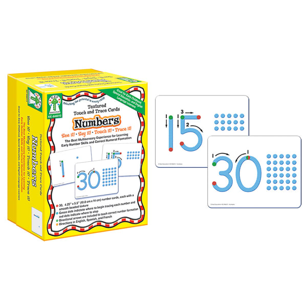 Carson-Dellosa Manipulatives - Numbers: Texture & Touch Trace Cards