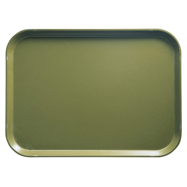 Cambro Camtray Rectangular Serving Trays, 15in x 20-1/4in, Olive, Pack Of 12 Trays