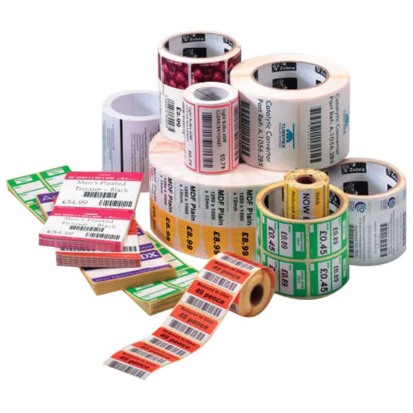Zebra Label Paper, E62759, 4in x 3in Thermal Transfer Zebra ZSelect 4000T, 1in Core