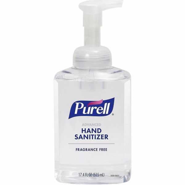 PURELL Hand Sanitizer Foam - 1.09 lb - Pump Bottle Dispenser - Kill Germs - Hand, Skin - Clear - Quick Drying, Fragrance-free - 1 Each