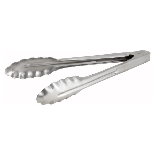 Winco UT-9HT Utility Tongs, 9in, Silver