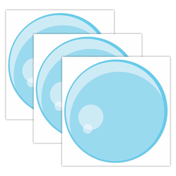 Eureka Paper Cut-Outs, Seas the Day Bubbles, 5-1/2in x 5-1/2in, 36 Cut-Outs Per Pack, Bundle Of 3 Packs