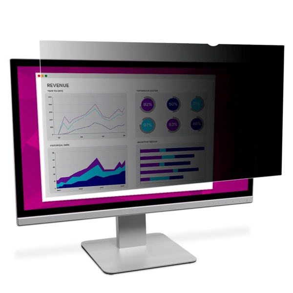 3M High Clarity Privacy Filter Screen for Monitors, 24in Full Screen, 16:10 Aspect Ratio, Reduces Blue Light