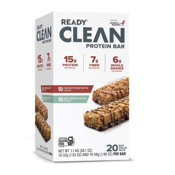 Ready Nutrition Protein Bar Variety Pack, 1.83 Oz, Total Qty 20