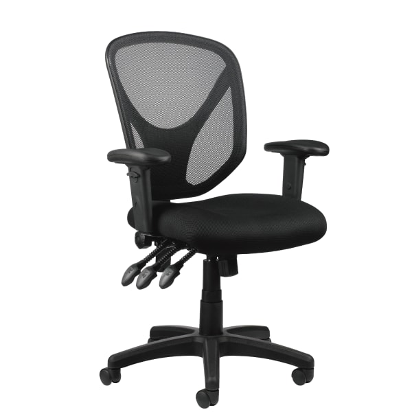 Realspace MFTC 200 Ergonomic Mesh Mid-Back Task Office Chair, Black, BIFMA Compliant