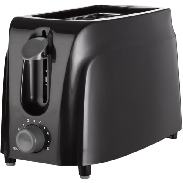 Brentwood TS-260B Cool Touch 2-Slice Toaster, Black - 750 W - Toast, Bagel, Browning, Bread, Pastry, Waffle - Black