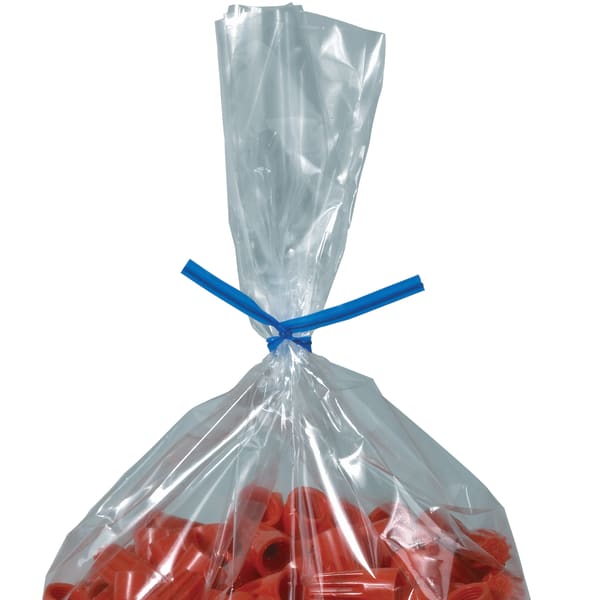 Plastic Ties For Poly Bags, 3/16in x 5in, Blue, Box Of 2,000