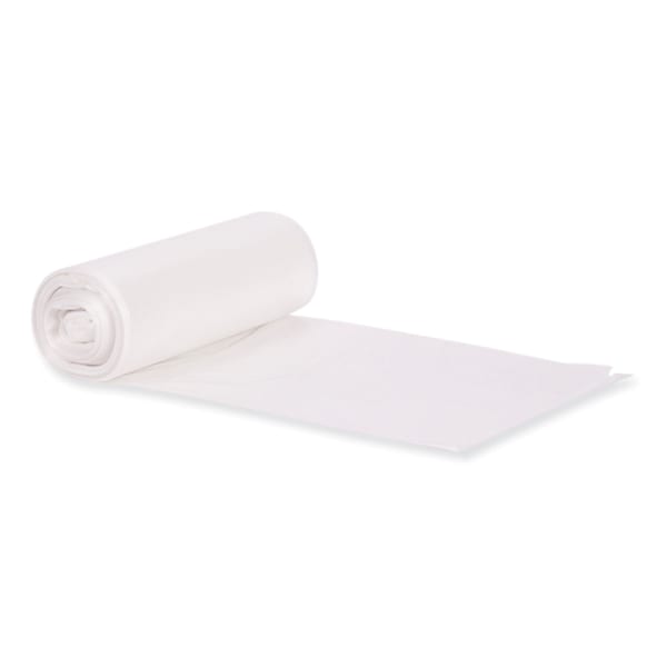 Heritage Eco Blend Max Can Liners, 45 gal, 0.8 mil, 40in x 46in, Clear, 25 Bags/Roll, 6 Rolls/Carton