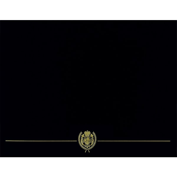 Great Papers! Classic Certificate Covers, 12in x 9 3/8in, Black, Pack Of 5