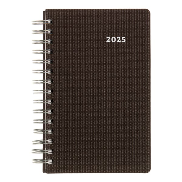 2025 Brownline DuraFlex Daily Appointment Planner, 8in x 5in, 50% Recycled, Black, January To December, CB634V.BLK