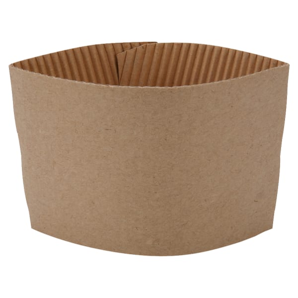 Genuine Joe Corrugated Hot Cup Sleeves, Brown, Carton Of 1,000