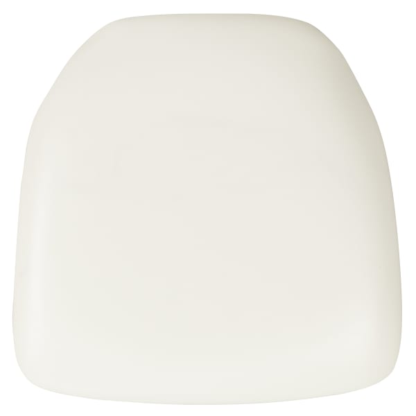 Flash Furniture Chiavari Chair Cushion, Hard Vinyl, 2inH x 15-1/2inW x 15-1/2inD, White