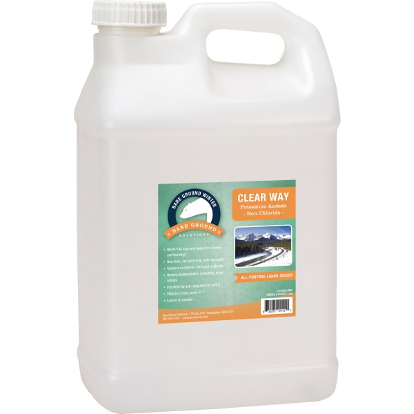 Bare Ground Clear Way Non-Chloride Potassium Acetate Liquid De-Icer, 2.5 Gallons