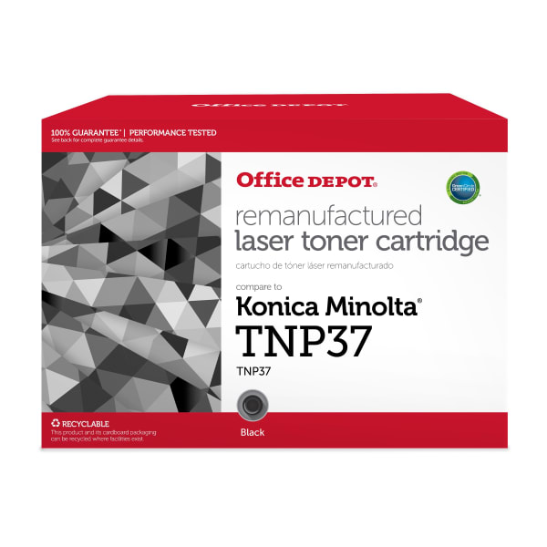 Office Depot Remanufactured Black Toner Cartridge Replacement For Konica Minolta TNP37, ODTNP37