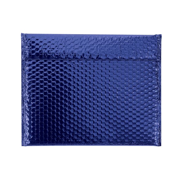 Partners Brand Blue Glamour Bubble Mailers 13 3/4in x 11in, Pack of 48