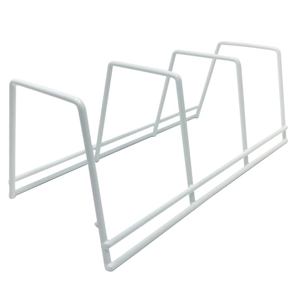 Better Houseware 3-Section Plate Rack, 4-3/4inH x 4-3/4inW x 10-3/4inD, White
