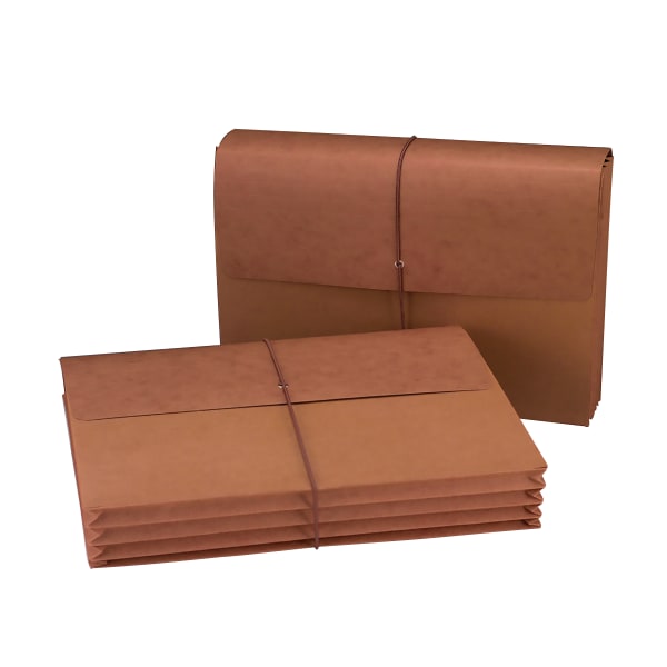 Smead Expanding Wallet, 3 1/2in Expansion, 10in x 15in, 30% Recycled, Redrope